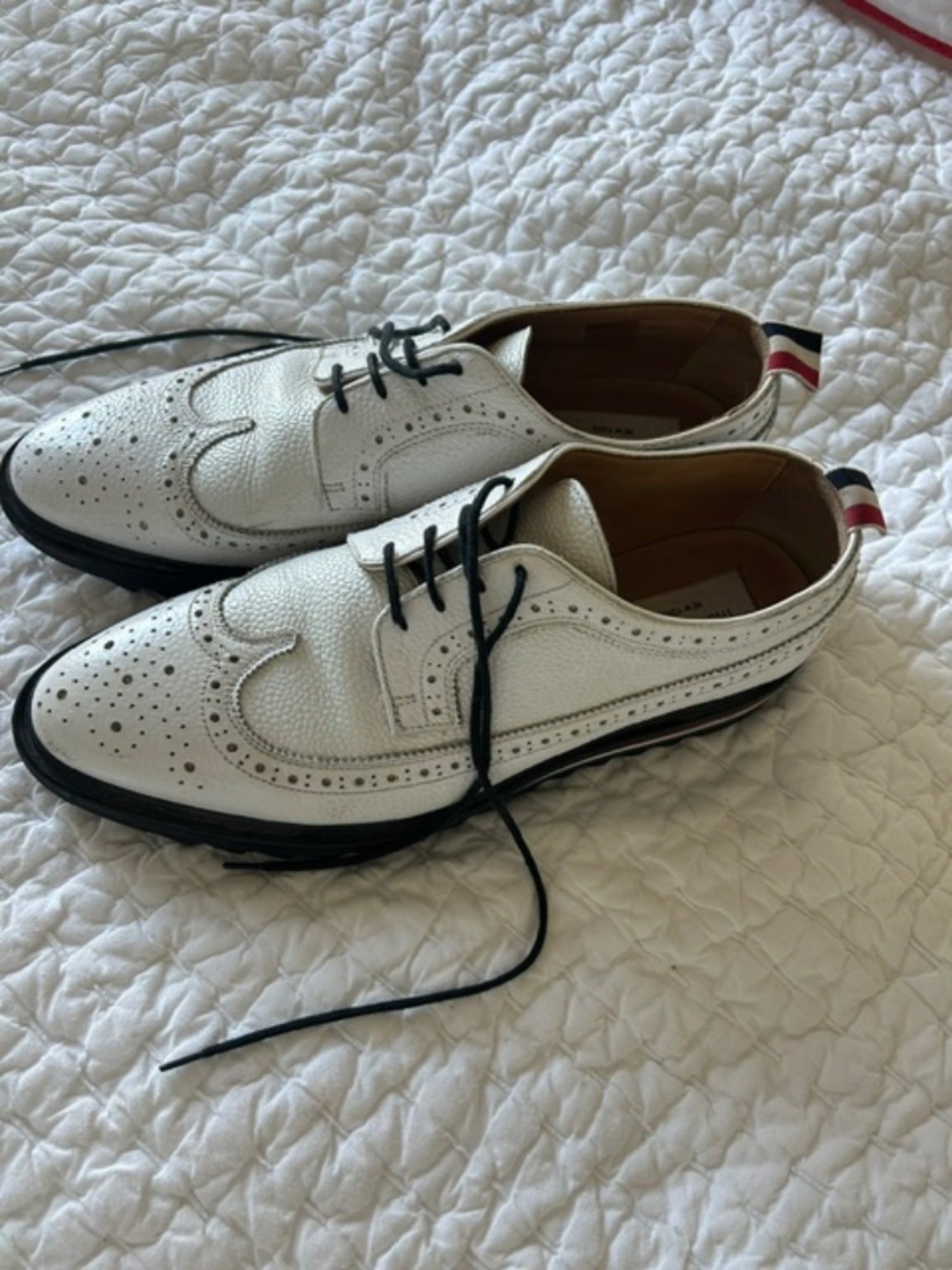Thom Browne Leather Lasercut Accent Brogues